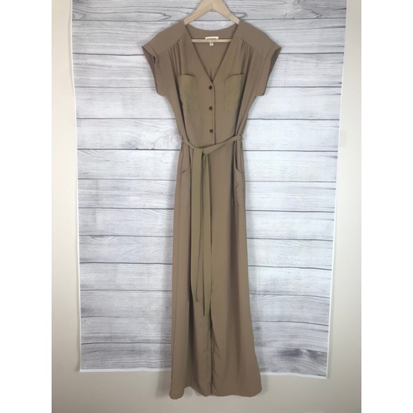 Monteau Pants - Monteau Brown Jumpsuit with Pockets